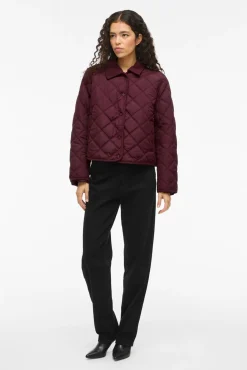 Mujer Vila Chaquetas|Plumíferos Y Acolchados>Abrigo acolchado guateado con cuello de pana