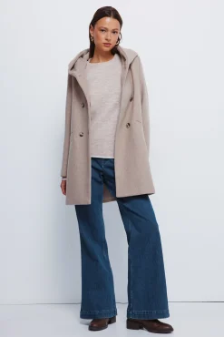 Mujer Springfield Abrigos>Abrigo botones capucha