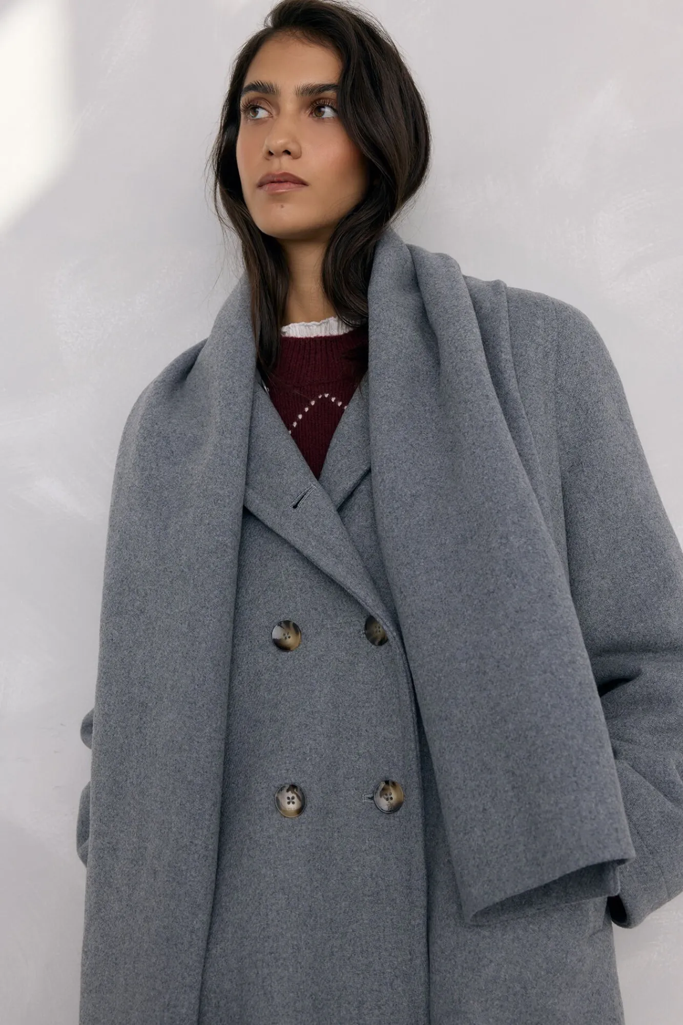 Mujer Pedro del Hierro Abrigos>Abrigo con bufanda