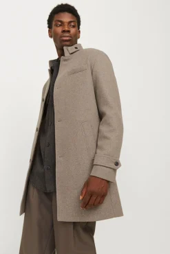 Hombre Jack & Jones Abrigos>Abrigo corto de lana con cuello alto