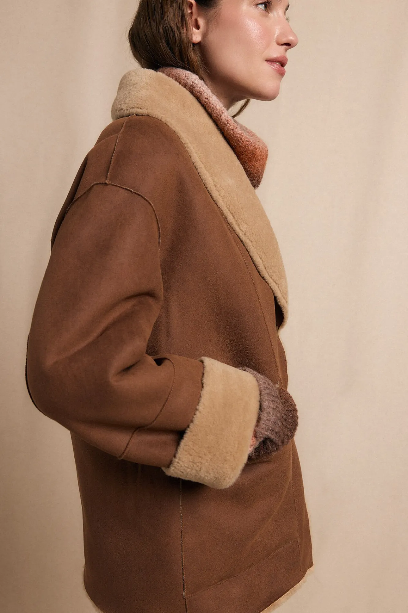 Mujer Slowlove Abrigos>Abrigo corto efecto doble faz