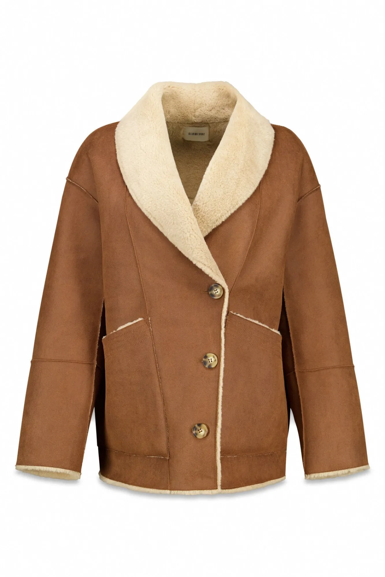 Mujer Slowlove Abrigos>Abrigo corto efecto doble faz