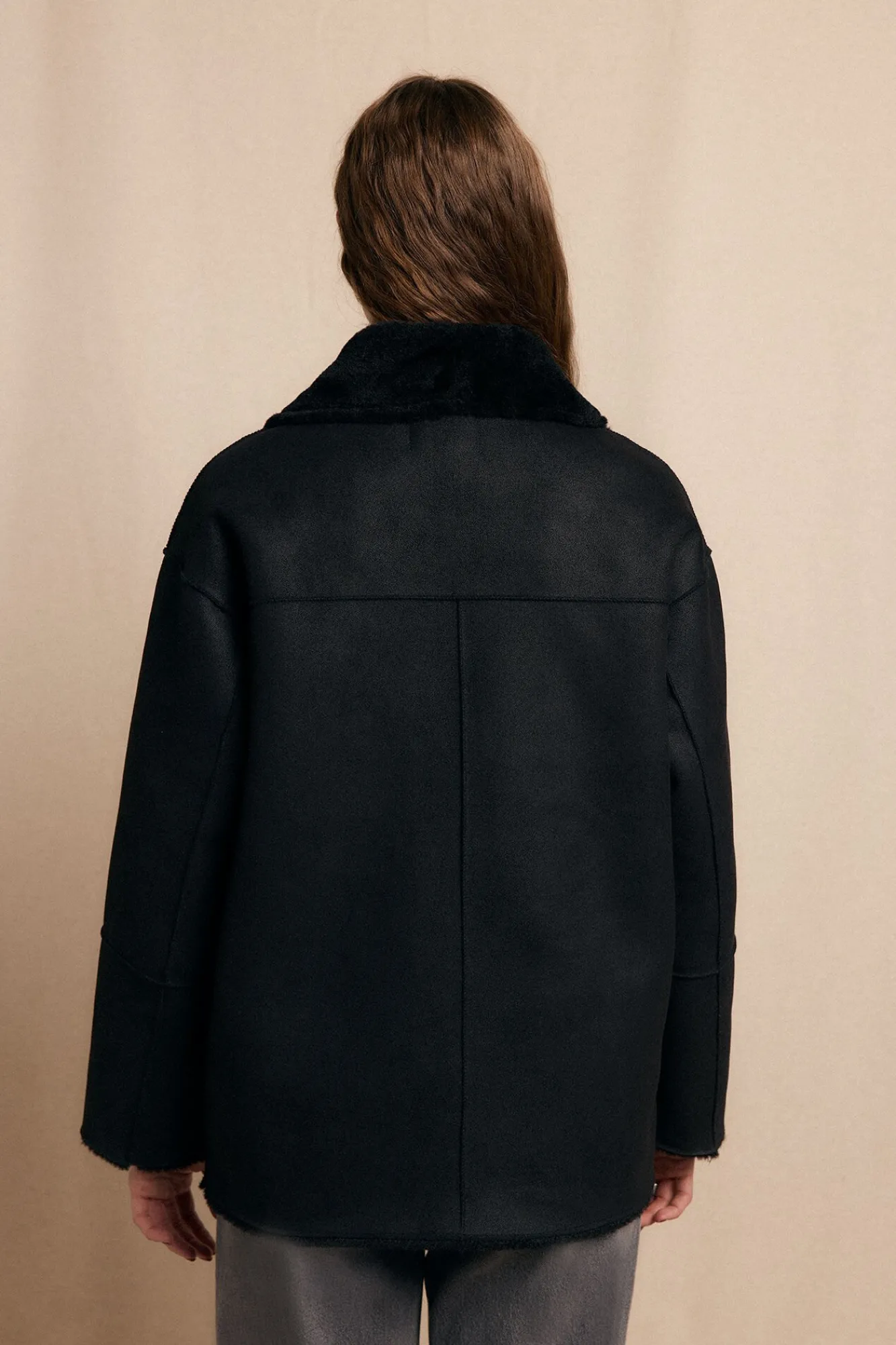 Mujer Slowlove Abrigos>Abrigo corto efecto doble faz