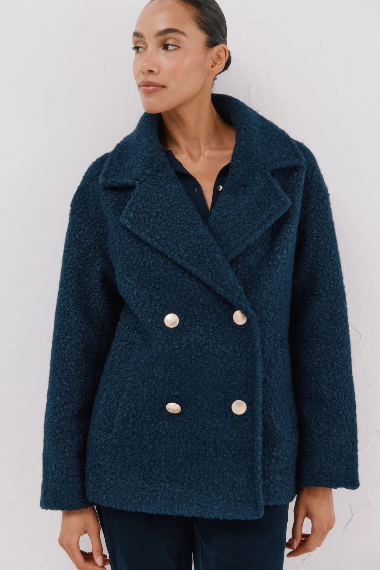 Mujer Cortefiel Abrigos>Abrigo corto tejido suave