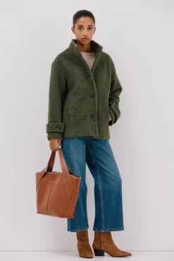 Mujer Cortefiel Abrigos>Abrigo corto tejido suave