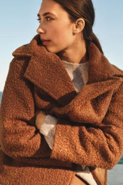 Mujer Cortefiel Abrigos>Abrigo corto tejido suave