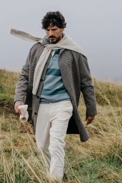 Hombre OOTO Abrigos>Abrigo cuadro inglesado