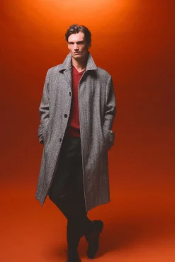 Hombre Pedro del Hierro Abrigos>Abrigo cuello camisero espiga