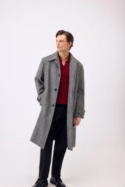 Hombre Pedro del Hierro Abrigos>Abrigo cuello camisero espiga