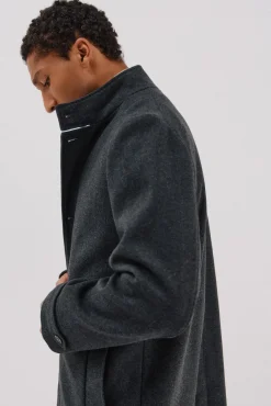 Hombre Cortefiel Abrigos>Abrigo cuello tira estructura