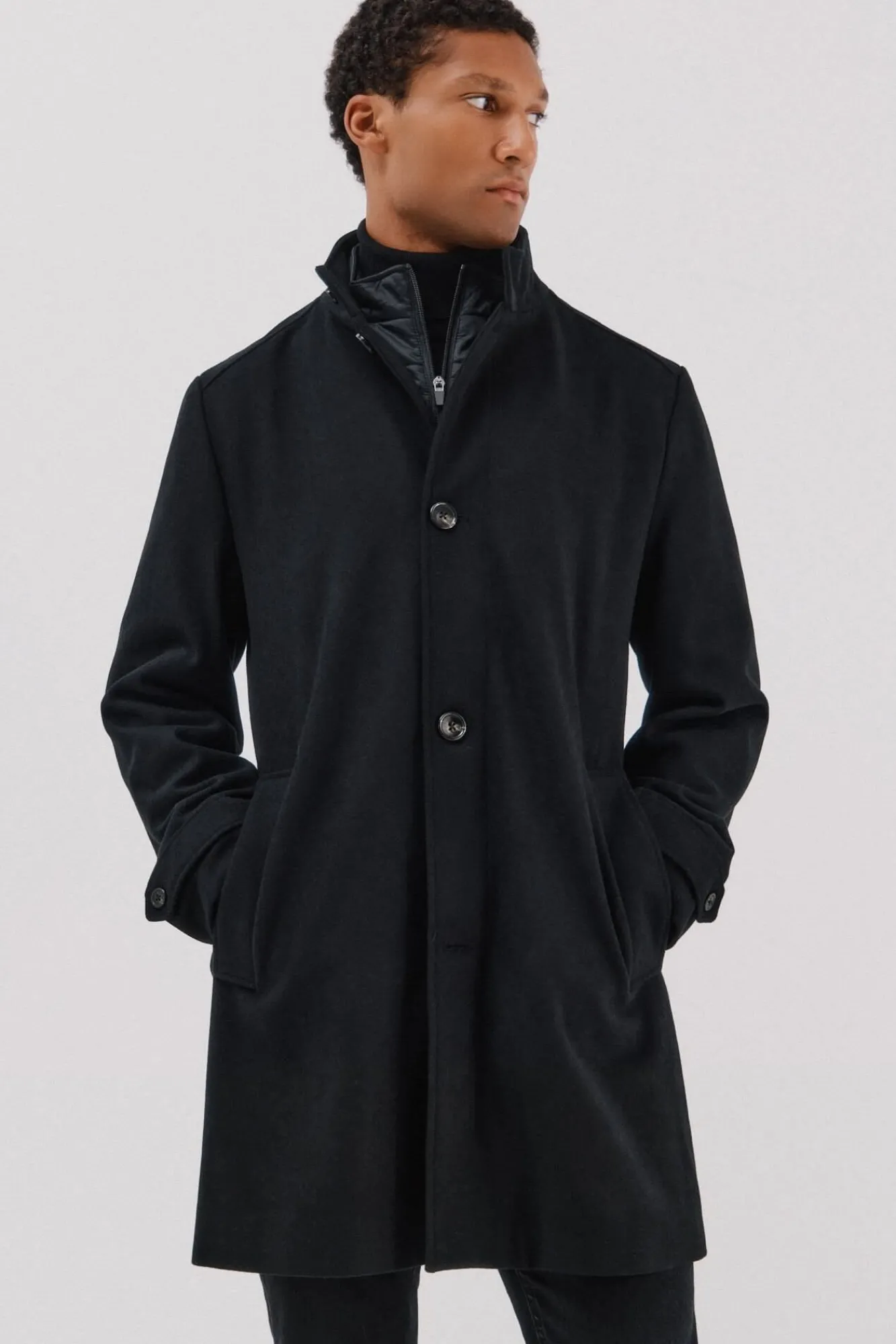 Hombre Cortefiel Abrigos>Abrigo cuello tira vistas desmontables