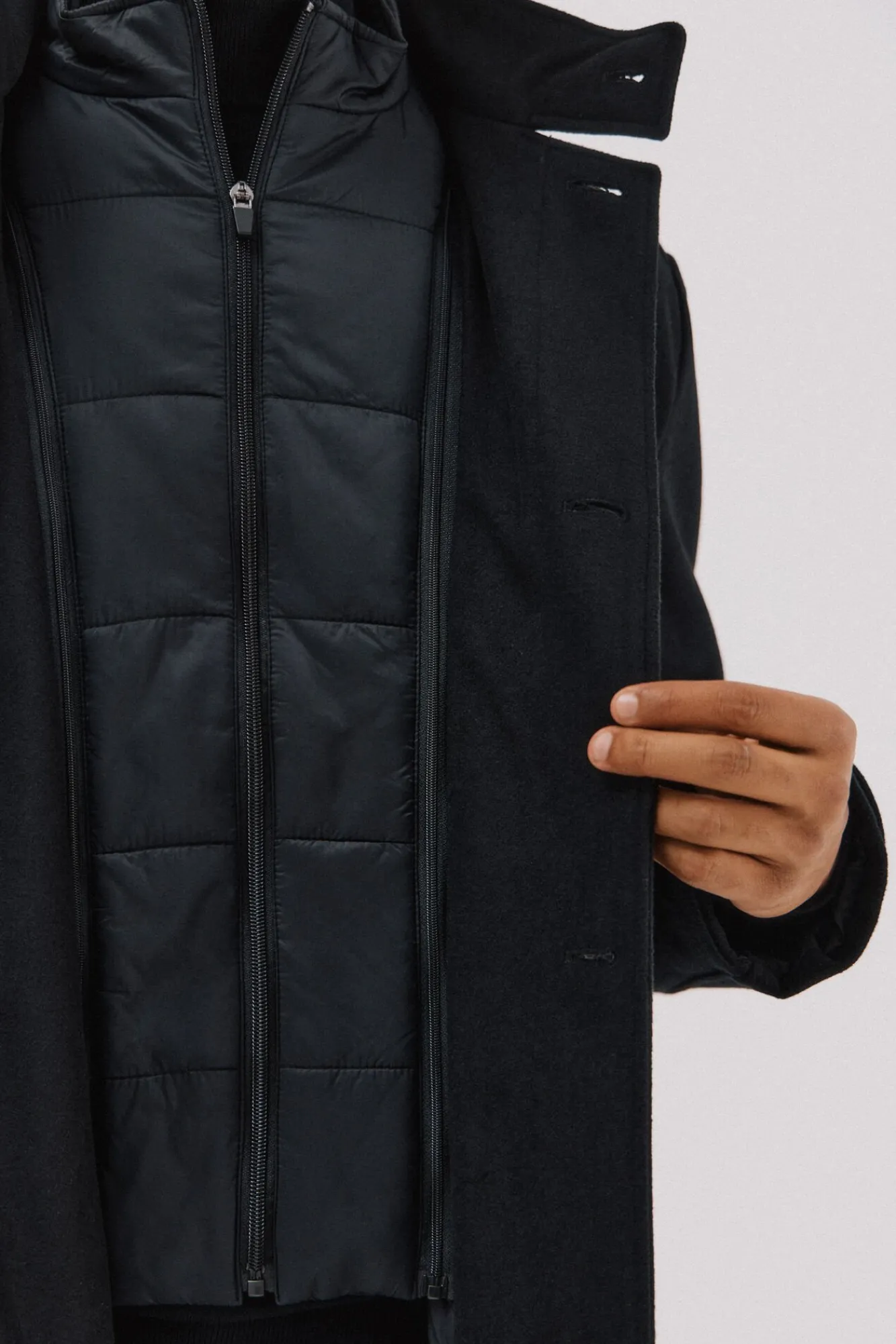 Hombre Cortefiel Abrigos>Abrigo cuello tira vistas desmontables