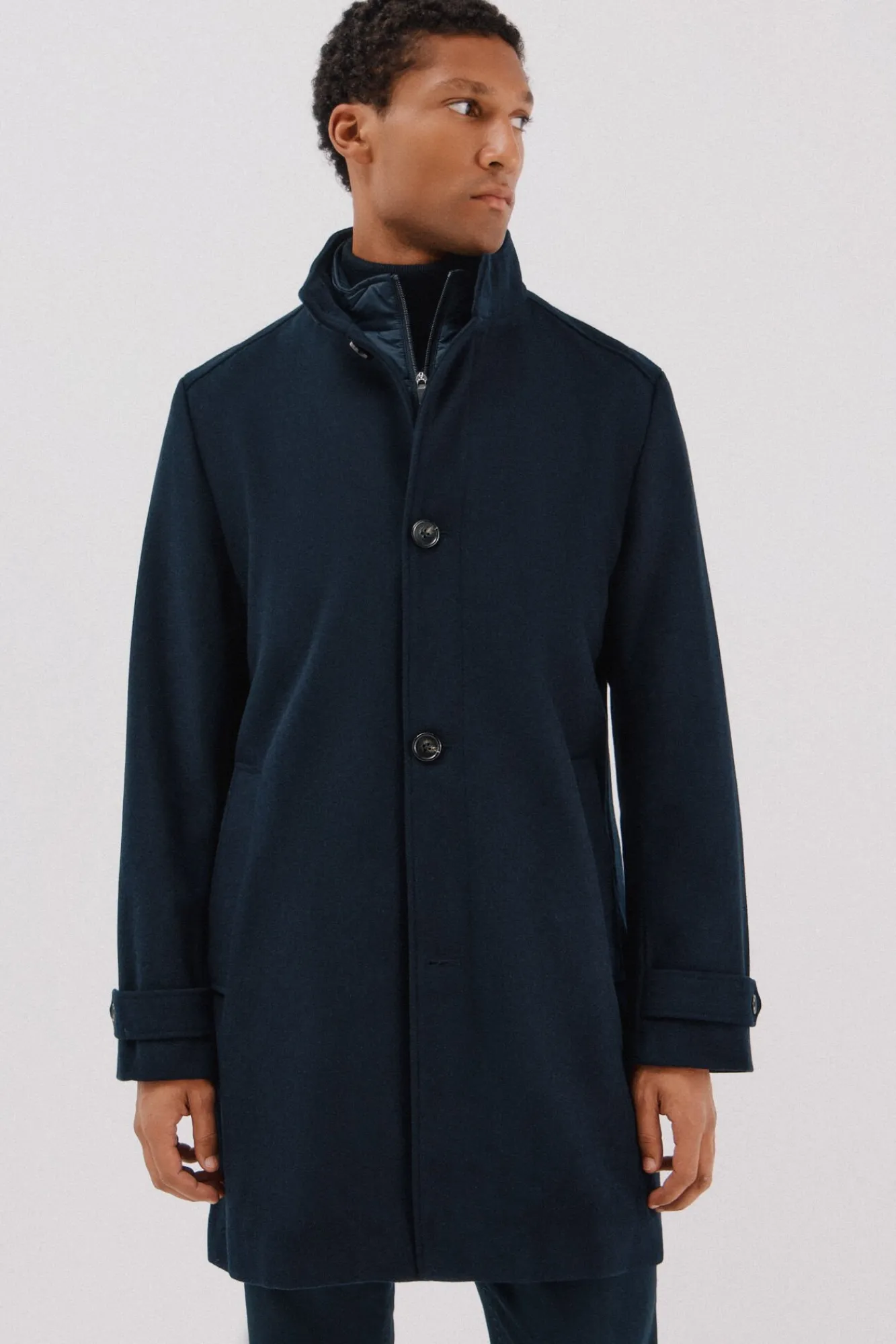 Hombre Cortefiel Abrigos>Abrigo cuello tira vistas desmontables