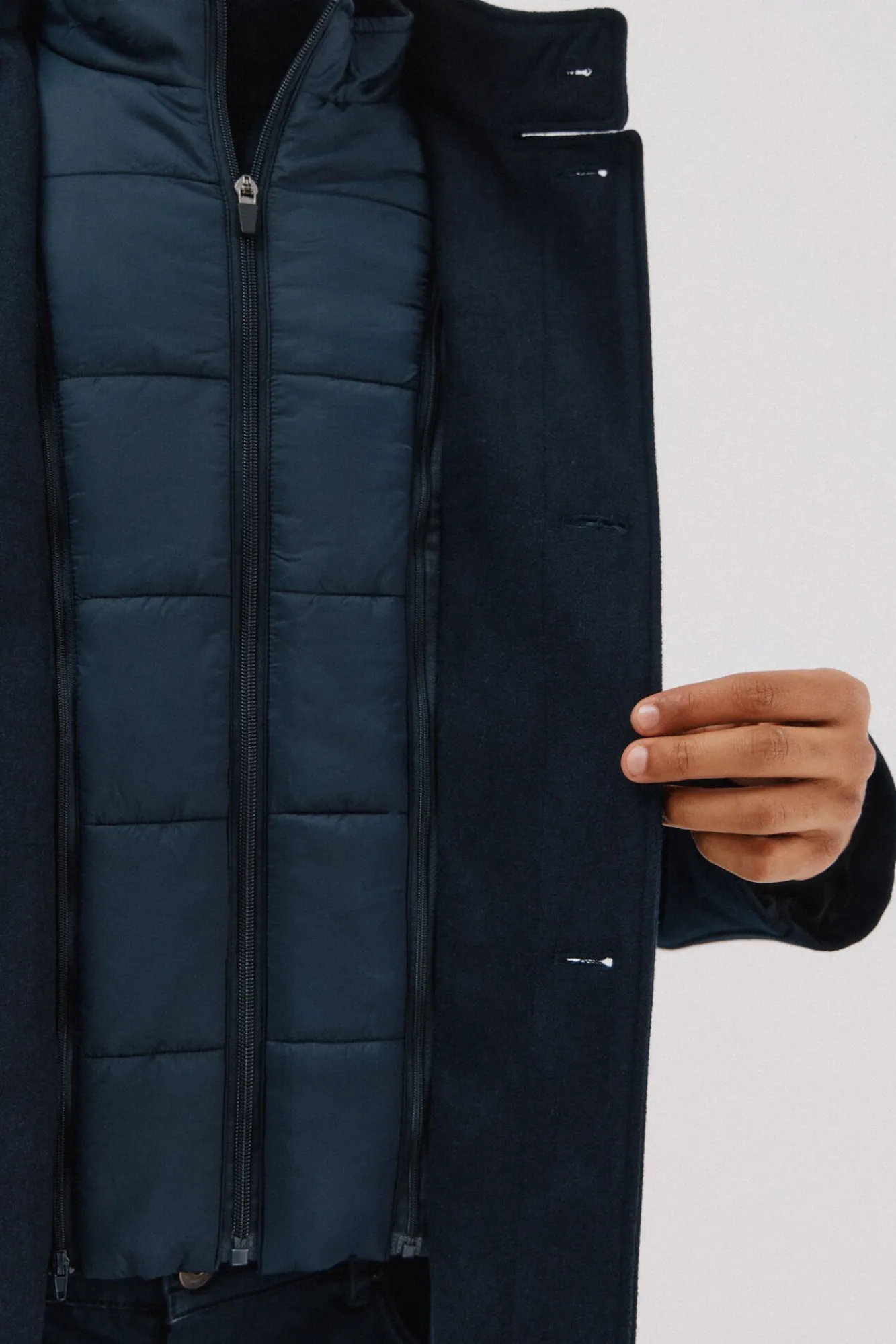 Hombre Cortefiel Abrigos>Abrigo cuello tira vistas desmontables