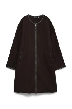 Mujer Vero Moda Abrigos>Abrigo de paño con detalle de bufanda