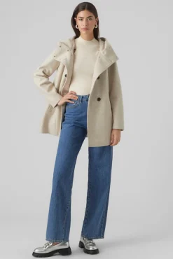 Mujer Vero Moda Chaquetas|Abrigos>Abrigo de paño de mujer con capucha