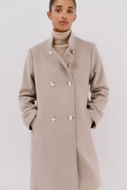 Mujer Cortefiel Abrigos>Abrigo doble cruce botón dorado