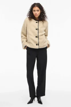 Mujer Vila Chaquetas|Abrigos>Abrigo efecto borreguillo