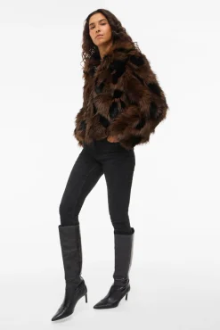 Mujer Vila Chaquetas|Abrigos>Abrigo efecto pelo con solapas