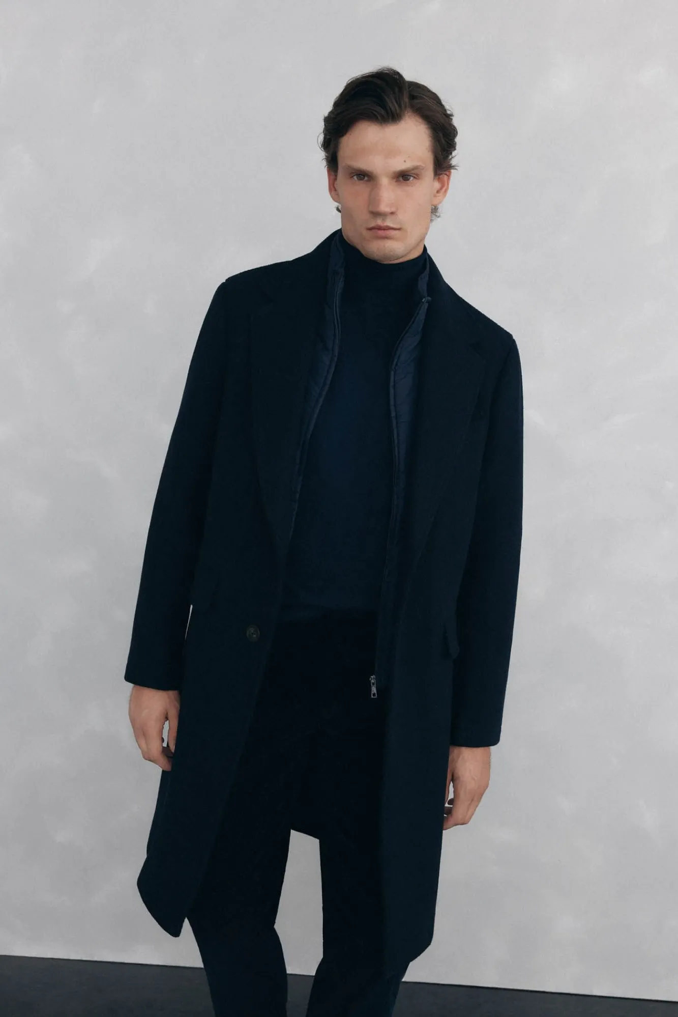 Hombre Pedro del Hierro Abrigos>Abrigo espiga vistas desmontables