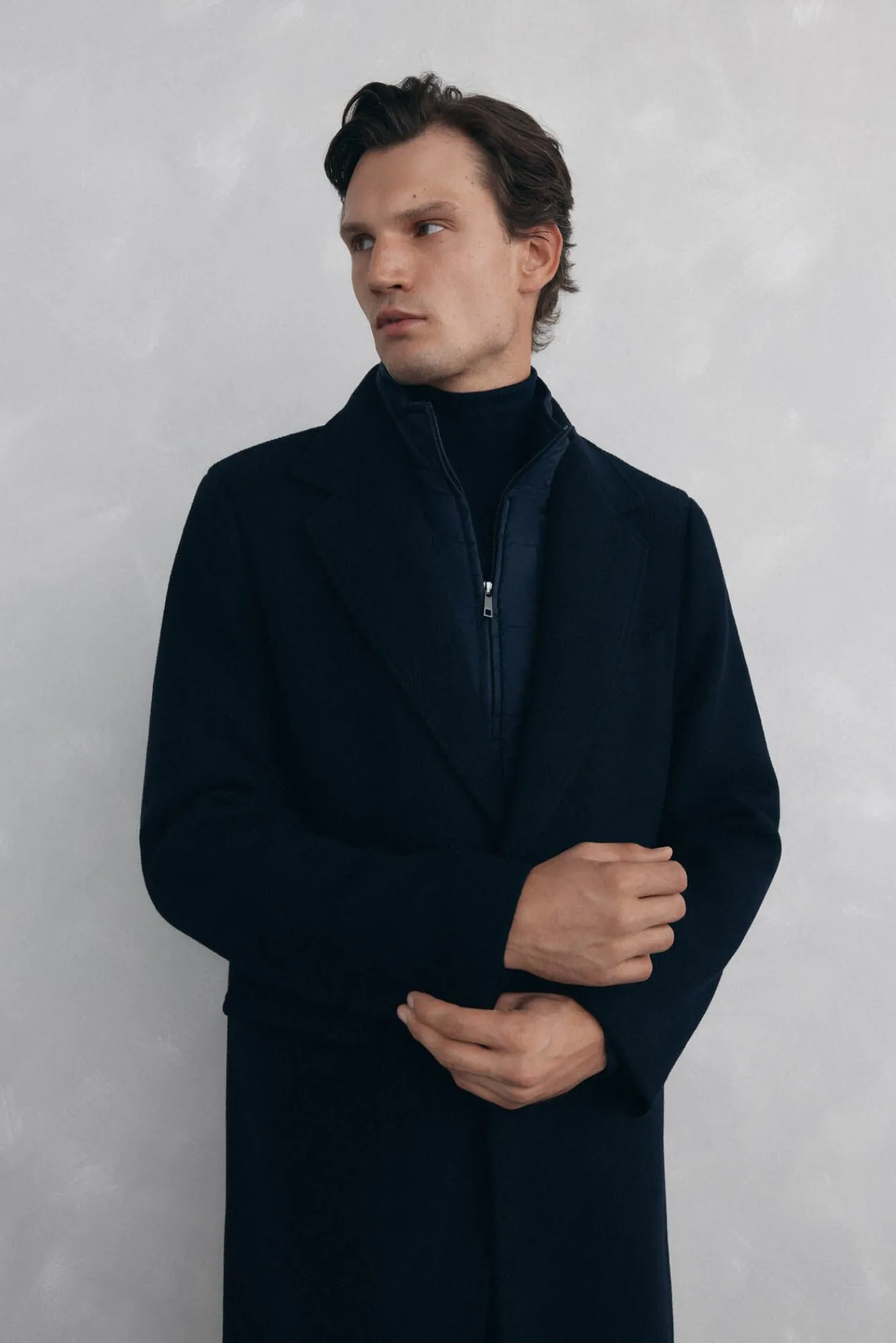 Hombre Pedro del Hierro Abrigos>Abrigo espiga vistas desmontables