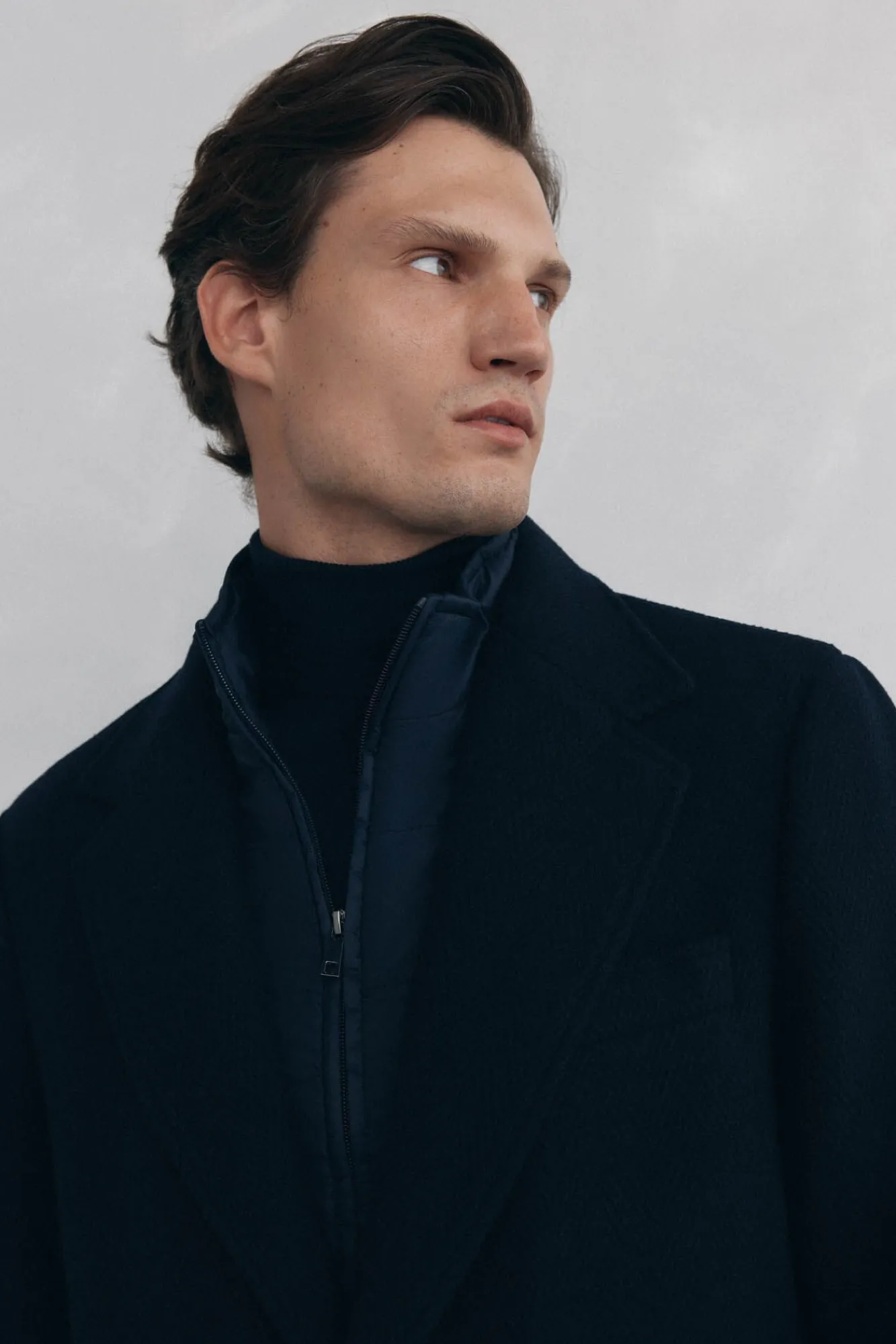 Hombre Pedro del Hierro Abrigos>Abrigo espiga vistas desmontables