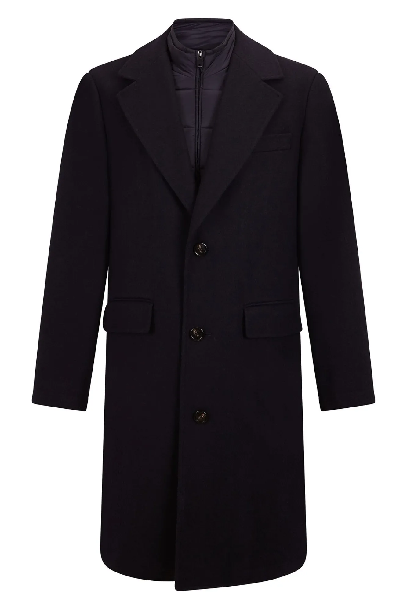 Hombre Pedro del Hierro Abrigos>Abrigo espiga vistas desmontables