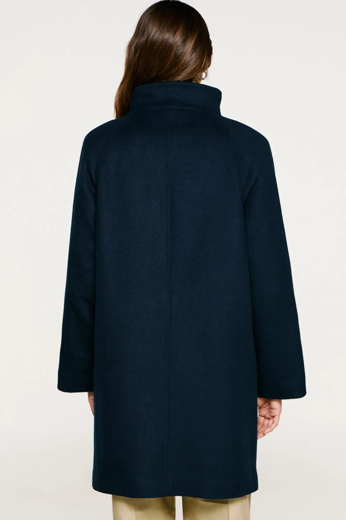 Mujer Selected Chaquetas|Abrigos>Abrigo lana cuello chimenea.