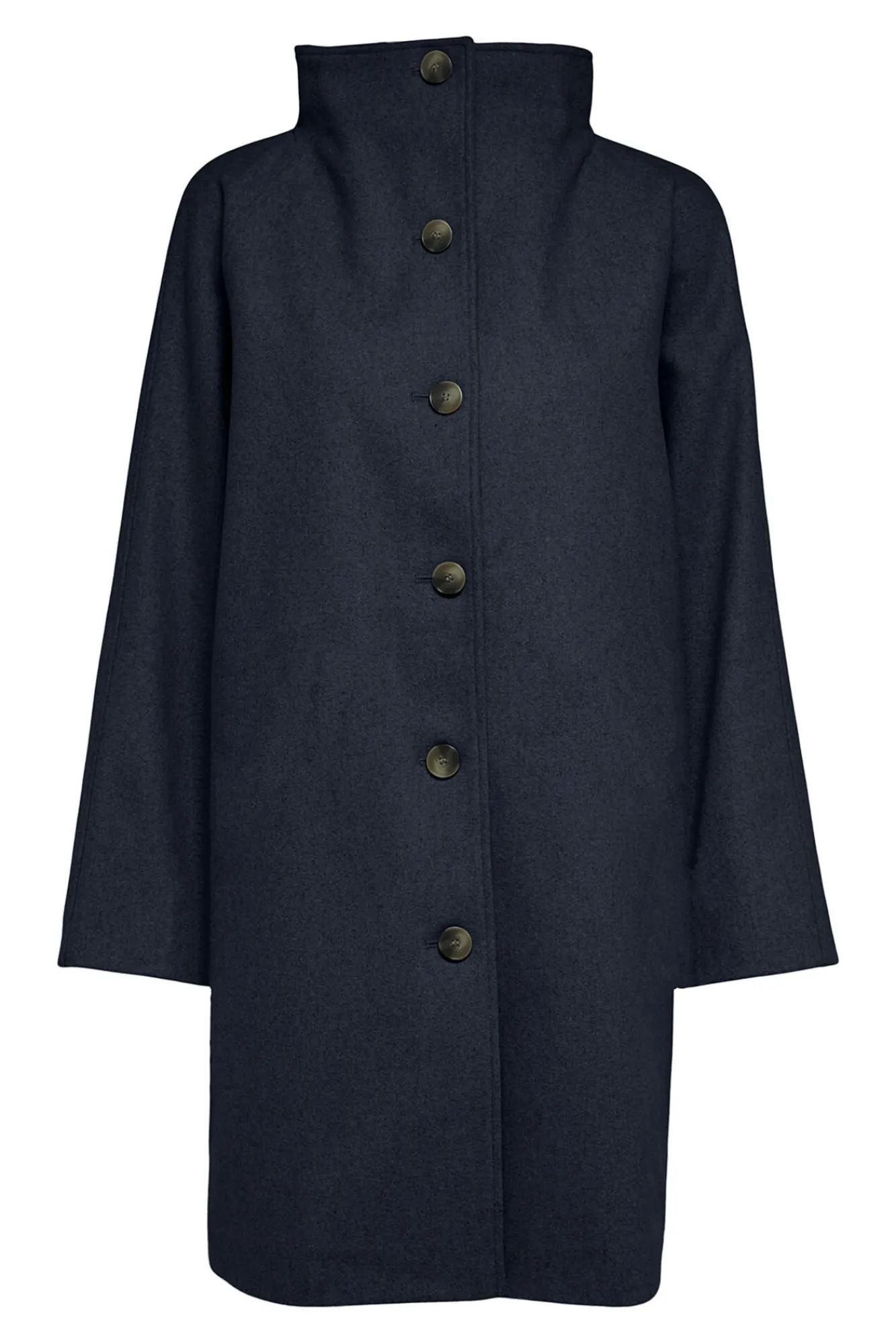 Mujer Selected Chaquetas|Abrigos>Abrigo lana cuello chimenea.