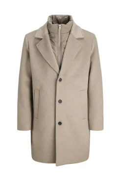 Hombre Jack & Jones Abrigos>Abrigo largo con cierre combinado