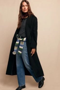 Mujer Slowlove Abrigos>Abrigo largo con cuello esmoquín