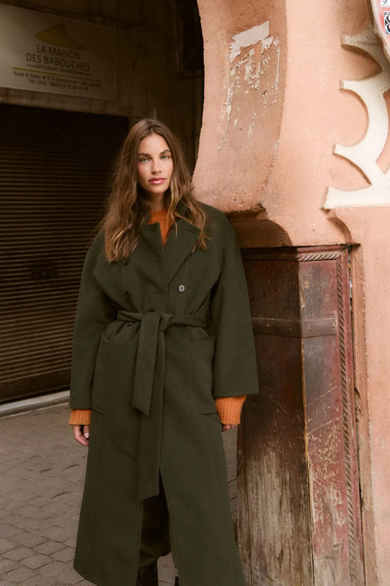 Mujer Slowlove Abrigos>Abrigo largo con doble botonadura