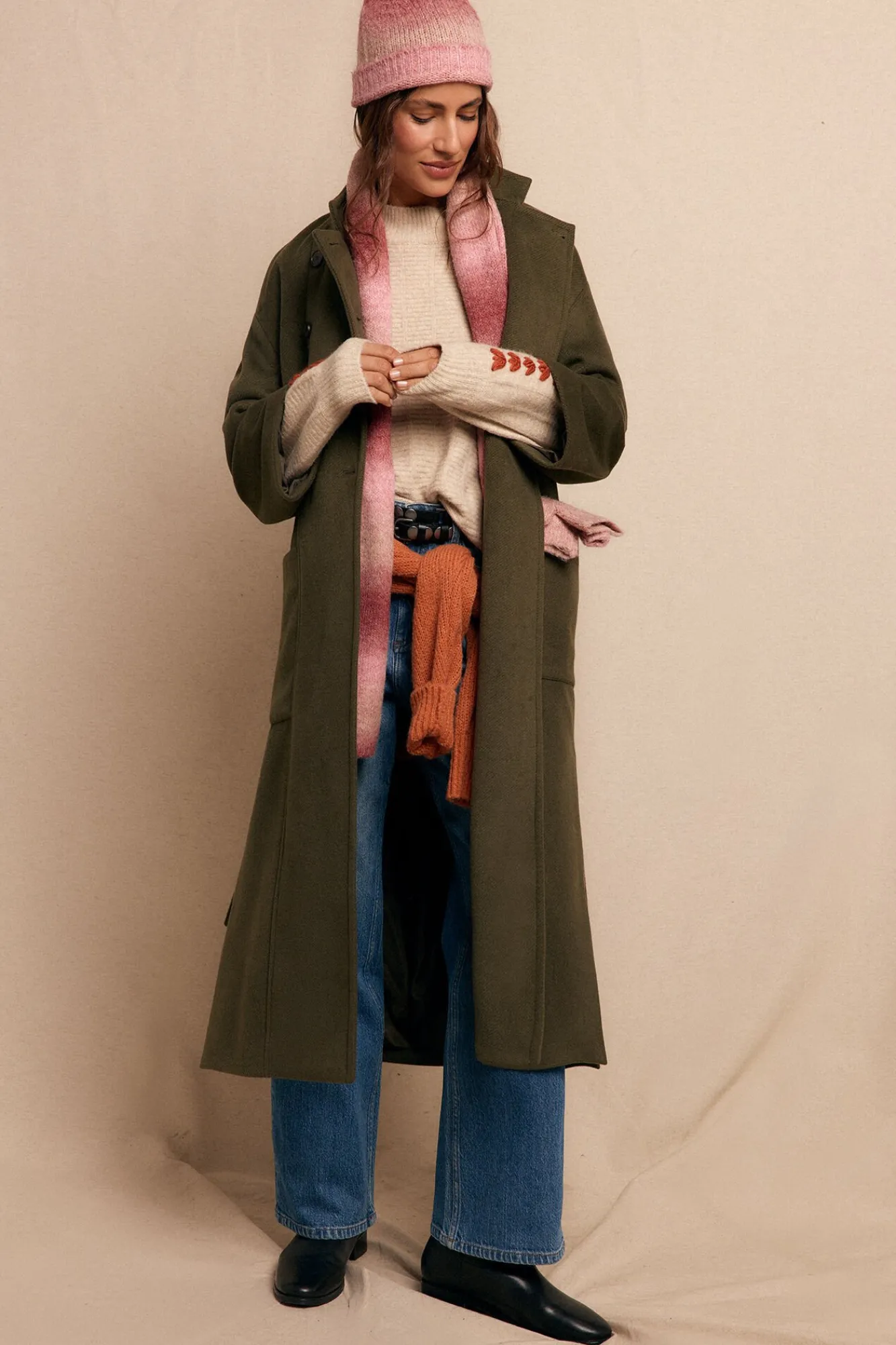 Mujer Slowlove Abrigos>Abrigo largo con doble botonadura