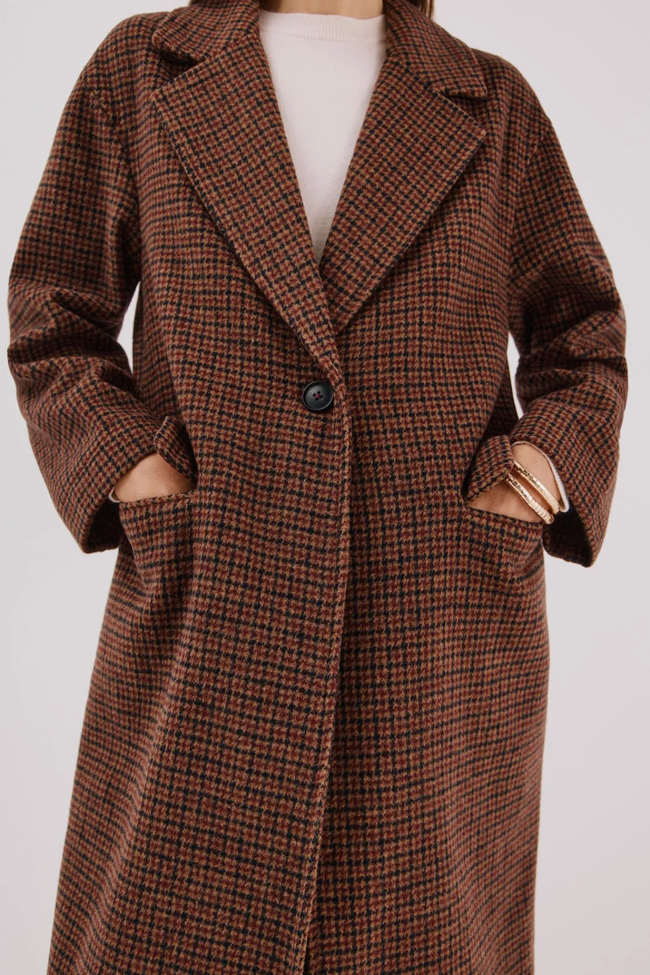 Mujer Cortefiel Abrigos>Abrigo largo cuello solapa