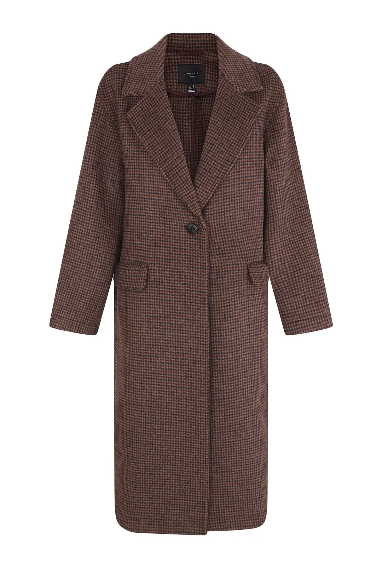 Mujer Cortefiel Abrigos>Abrigo largo cuello solapa