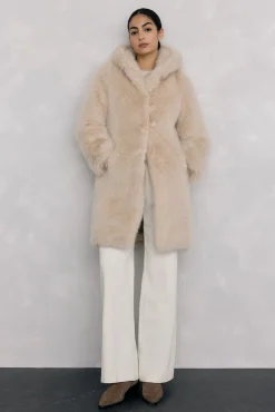 Mujer Pedro del Hierro Abrigos>Abrigo largo de efecto pelo