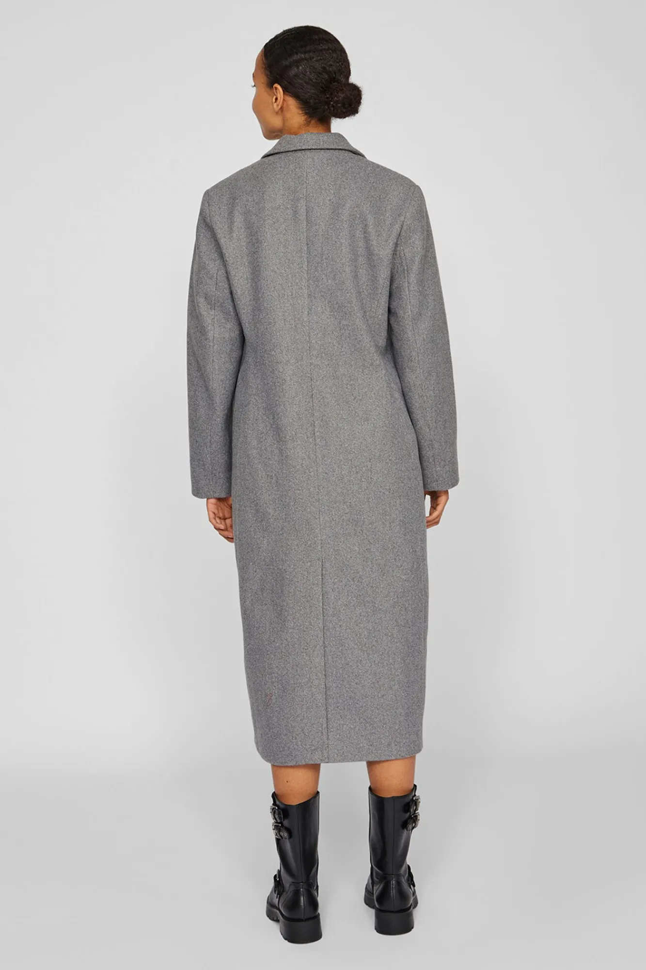 Mujer Vila Chaquetas|Abrigos>Abrigo largo de paño con solapas