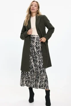 Mujer Vero Moda Chaquetas|Abrigos>Abrigo largo de paño y espiga