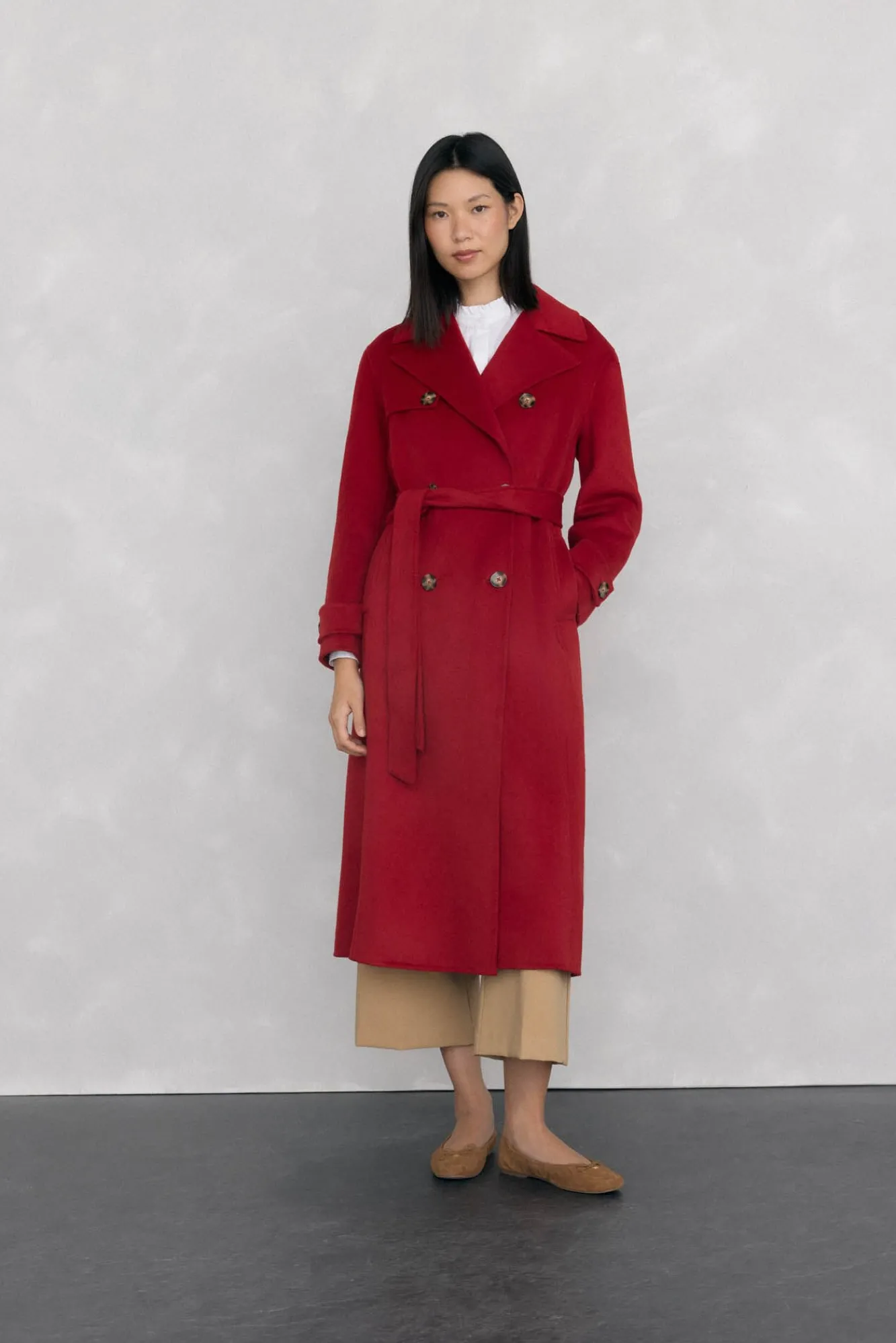 Mujer Pedro del Hierro Abrigos>Abrigo largo paño tipo trench