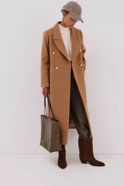 Mujer Cortefiel Abrigos>Abrigo largo tejido italiano