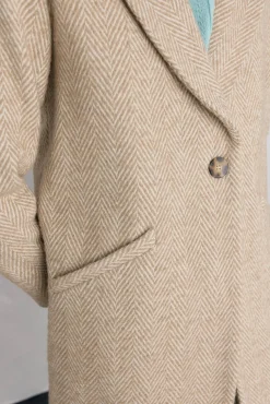 Mujer Pedro del Hierro Abrigos>Abrigo recto tejido espiga