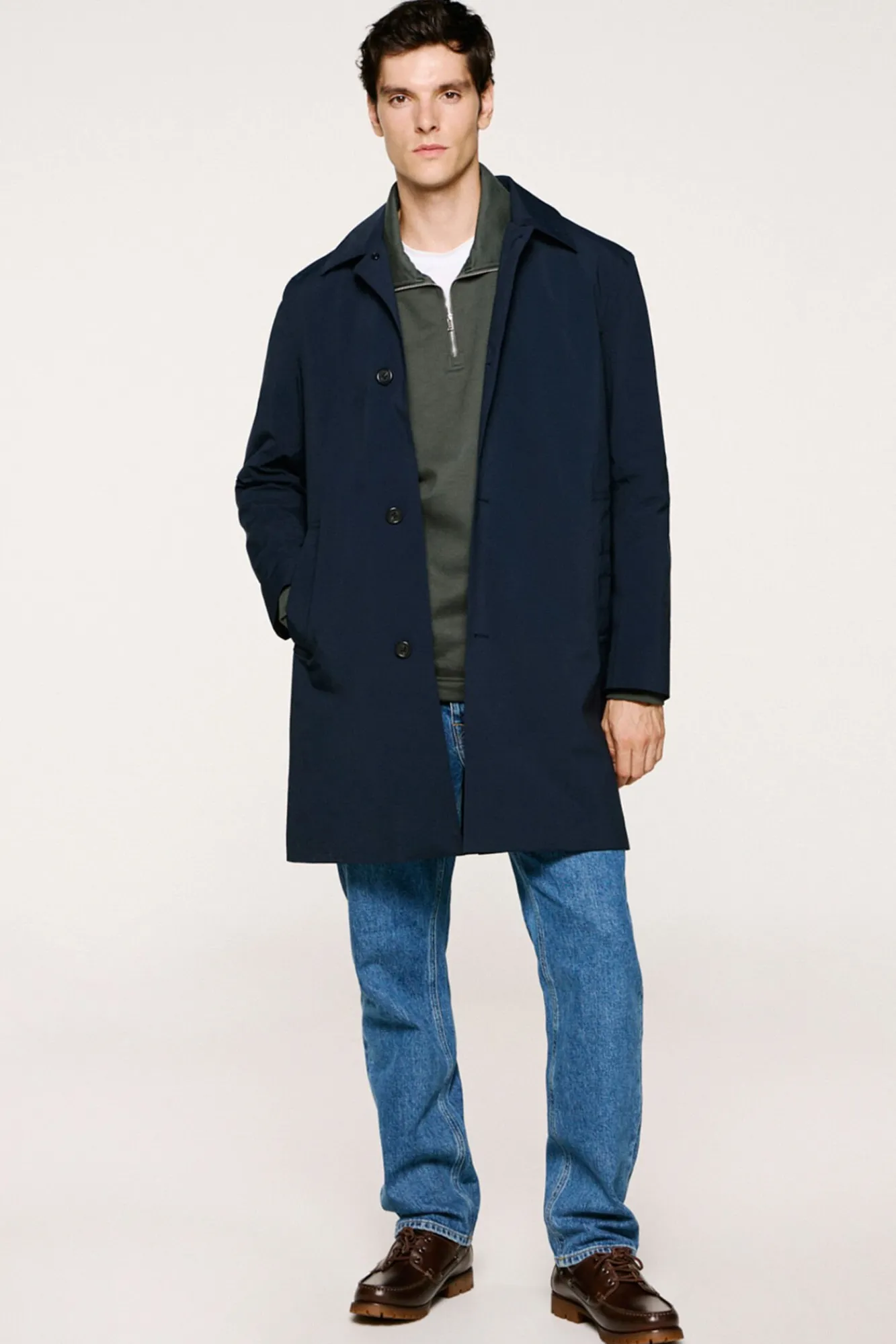 Hombre Selected Abrigos>Abrigo técnico resistente al agua con chaleco desmontable