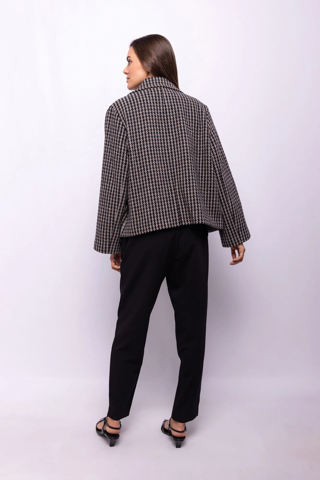 Mujer Object Chaquetas|Abrigos>Abrigo tweed cuadros