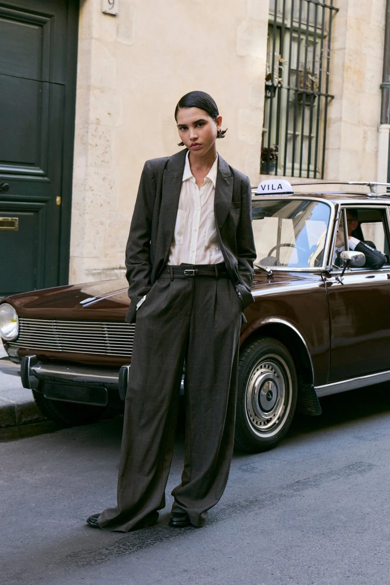 Mujer Vila Blazers>Americana blazer de cuadros