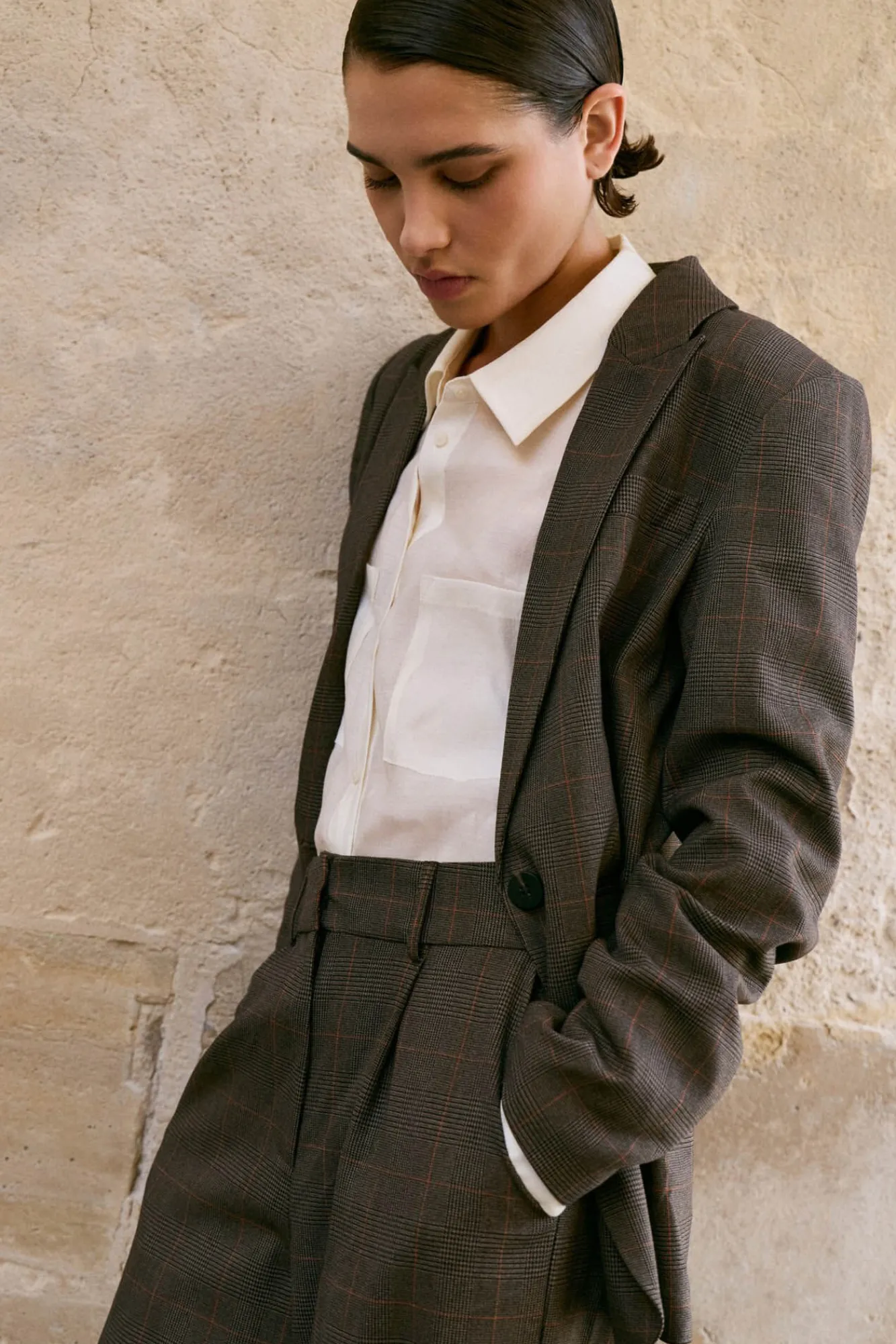 Mujer Vila Blazers>Americana blazer de cuadros