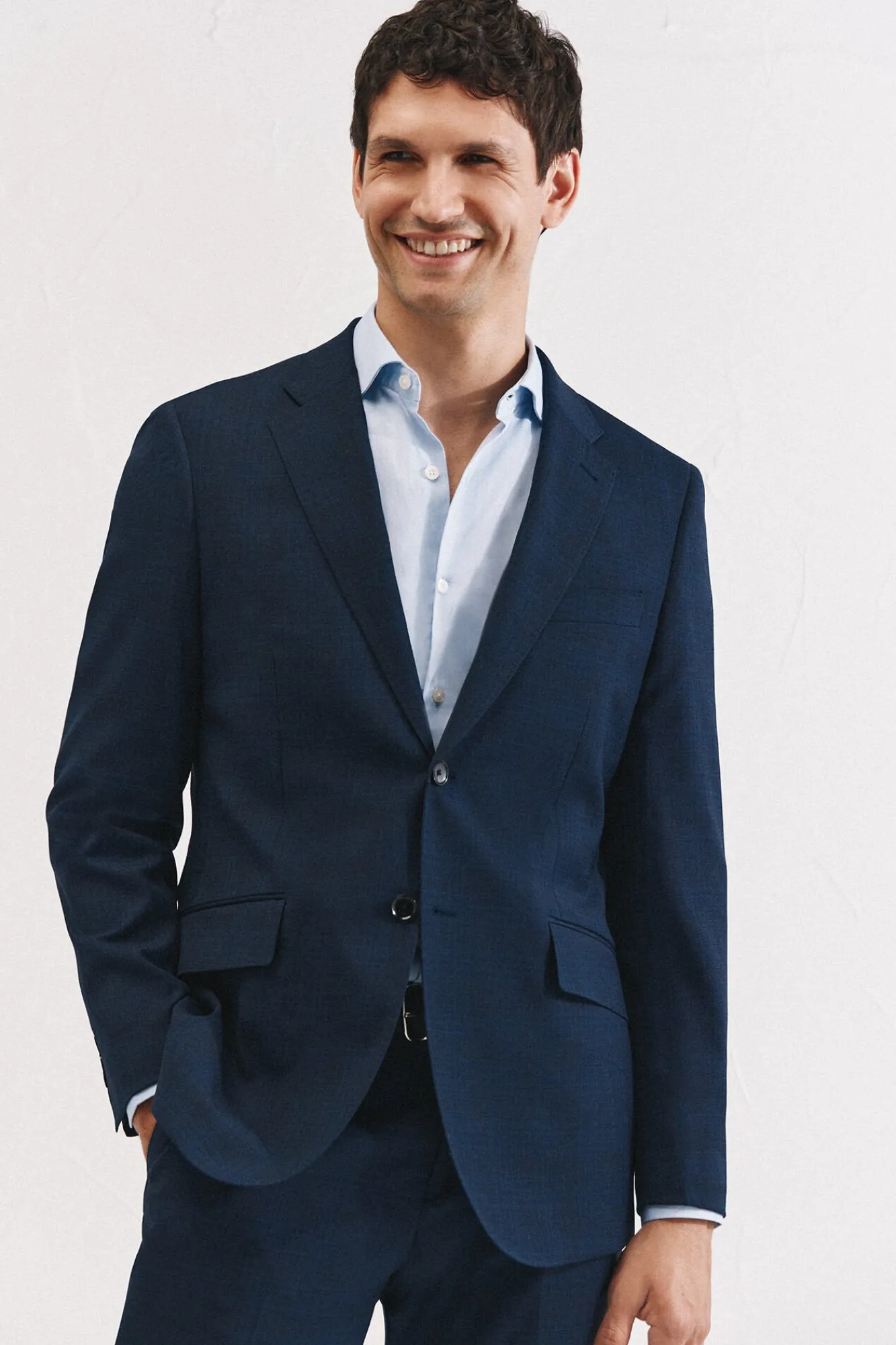 Hombre Cortefiel Trajes|Americanas>Americana cuadro azul slim fit