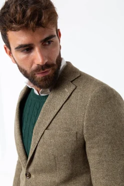 Hombre Williot Trajes|Americanas>Americana Espiga Lana