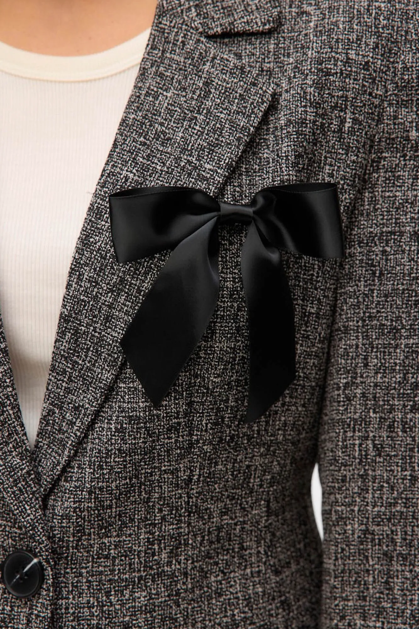 Mujer Vero Moda Trajes|Blazers>Americana larga efecto jaspeado