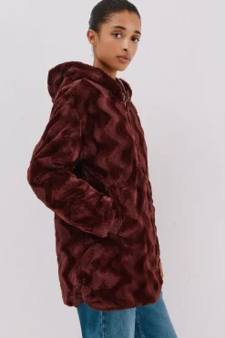 Mujer Cortefiel Plumíferos Y Acolchados|Abrigos>Anorak acolchado reversible efecto pelo