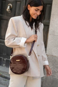 Mujer The Code Bolsos>Bandolera olimpia coco burdeos